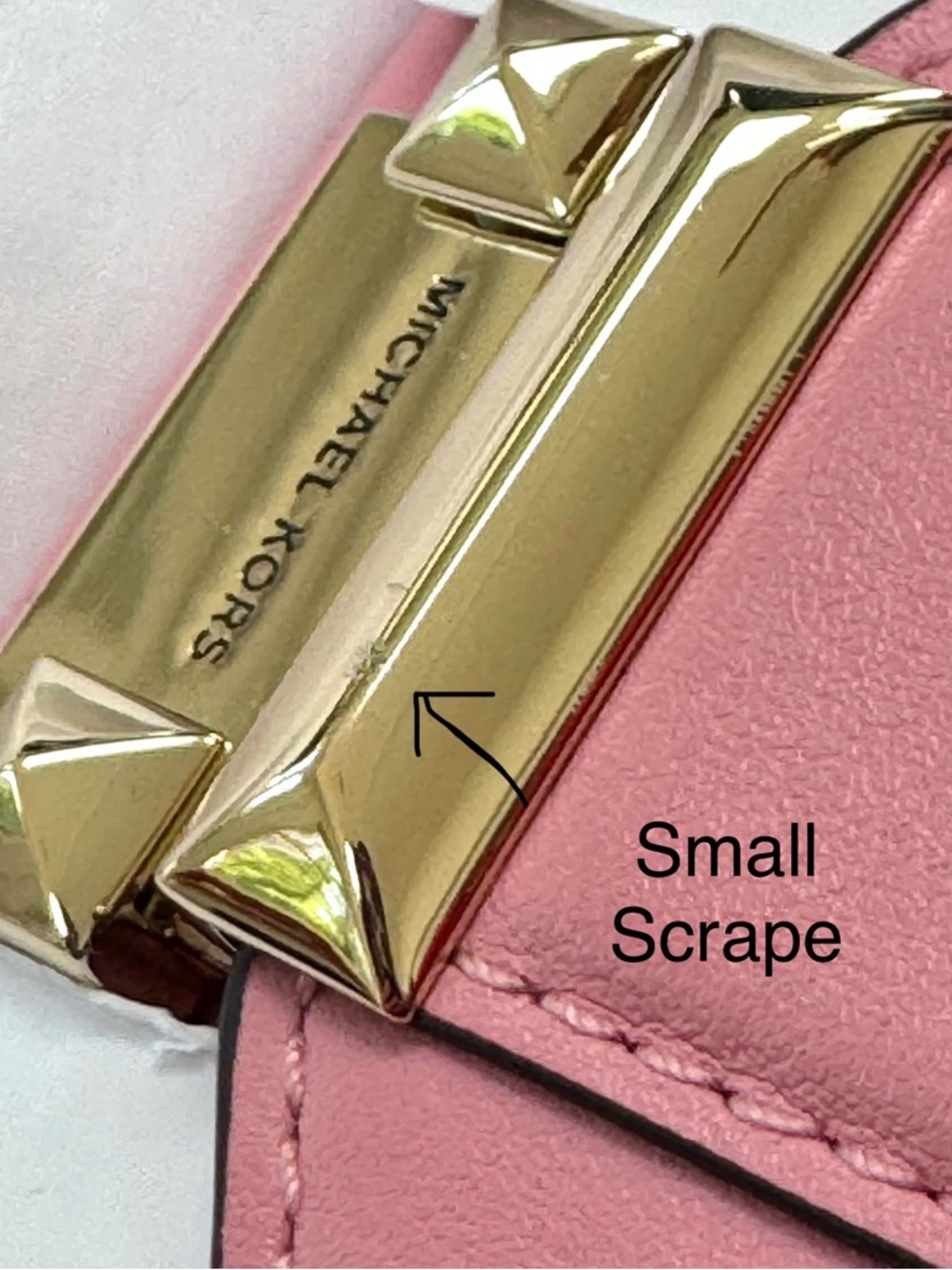 New MICHAEL Kors Whitney Small Leather Chain Carryall Wallet Carnation Pink - Picture 8 of 8